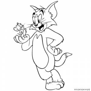 Раскраски кот том и джерри
