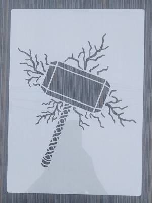 21*29 см шаблон Молот Тора DIY слойные трафареты настенная живопись фотография