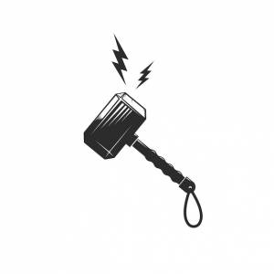 Шаблон дизайна векторной иллюстрации молота тора