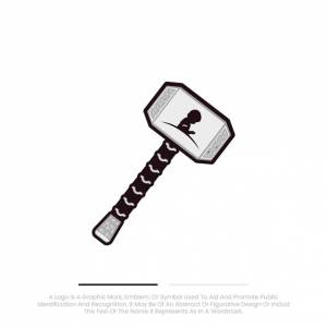 Шаблон векторной иллюстрации векторного молота тора