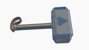 Файл STL Молот Тора Мьёльнир ・Шаблон для 3D-печати для загрузки・Cults