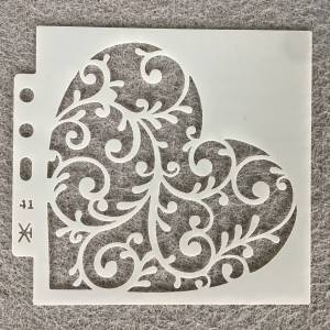 Трафареты для рисования на стену, раскраска для скрапбукинга, тиснильный альбом, 14 х13 см, плющовое сердечко, декоративные