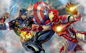 Картинки капитан америка железный человек