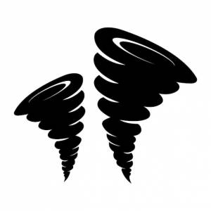 Шаблон векторного логотипа торнадо