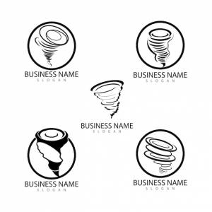 Дизайн векторной иллюстрации логотипа торнадо и иконки шторма