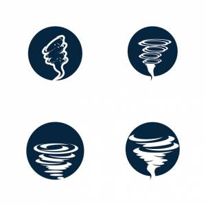 Дизайн векторной иллюстрации логотипа торнадо