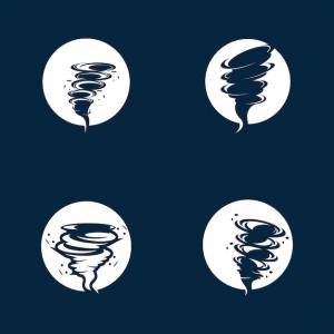 Дизайн векторной иллюстрации логотипа торнадо