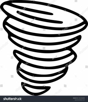 Tornado Line Icon Outline Vector Sign