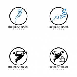 Дизайн векторной иллюстрации логотипа торнадо и иконки шторма