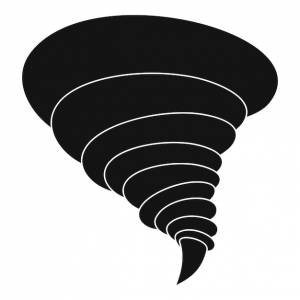 Иконка штормового торнадо простая иллюстрация иконки вектора штормового торнадо для веб-дизайна, выделенная на белом фоне