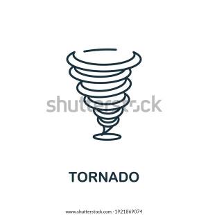 Tornado Icon Simple Element Natural Disaster