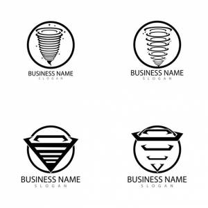 Дизайн векторной иллюстрации логотипа торнадо и иконки шторма