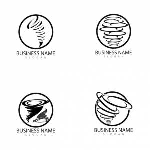 Дизайн векторной иллюстрации логотипа торнадо и иконки шторма