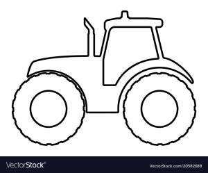 Трафарет трактора