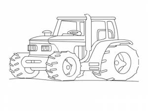 Раскраска Трактор