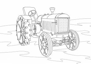 Раскраска Трактор