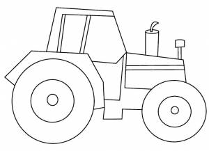 Раскраски рак, Раскраска Аппликация трактор трактор
