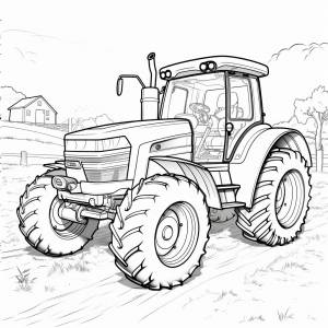Трактор раскраска