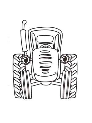 Раскраски Синий трактор
