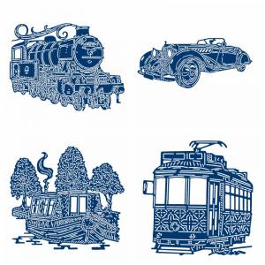 Винтажный автомобиль паровой поезд трамвая канал лодка металлические режущие штампы трафареты для Скрапбукинг Декор Сделай Сам Тиснение Ручной Работы 2019 высечки