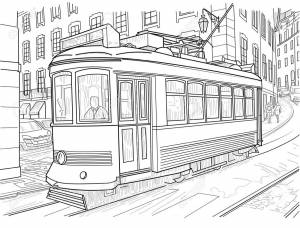 Мультяшный трамвай