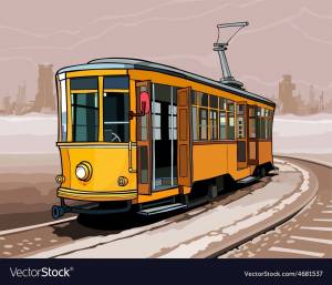 Мультяшный трамвай