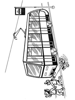 Раскраски Трамвай