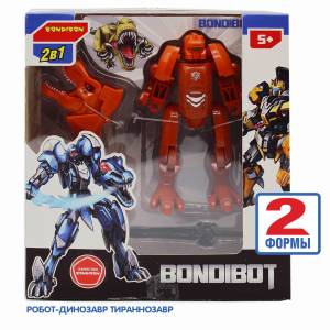 Трансформер BONDIBOT 2в1 робот с мечом-динозавр тираннозавр Bondibon
