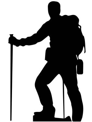 Трафареты Туриста для вырезания из бумаги