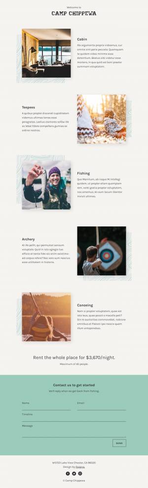 HTML-шаблоны для сайта хостела, отеля и лагеря за городом