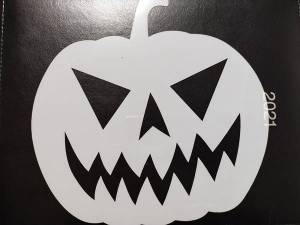 Трафарет на Хеллоуин Тыква, размер трафарета 20*16см, пластик