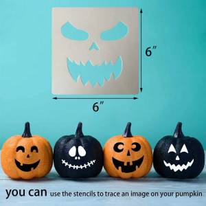 Хэллоуин трафареты для рисования 27 шт Тыква лица летучая мышь призрак картина ведьма шаблоны для DIY ремесленных проектов