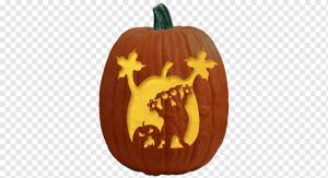 Jack-o '- Фонарь Cat Резьба по тыкве Трафарет, Кот, шаблон, животные, домашнее животное png