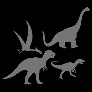 Трафарет Набор динозавриков