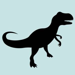 Трафарет динозавра