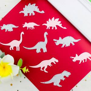 Металлические Вырубные штампы в виде динозавра, трафареты, вырезанные для рукоделия, скрапбукинга, альбома, бумаги, тиснения