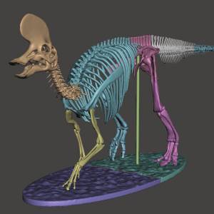 Файл STL Скелет динозавра Ламбеозавра легкая печать ・Шаблон для 3D-печати для загрузки・Cults