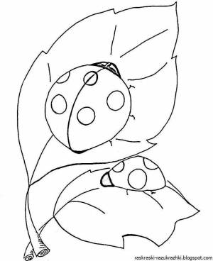 Раскраски Божья коровка для детей