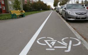 В Южно-Сахалинске приступ к разметке велосипедной дорожки