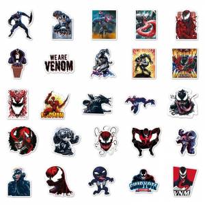 Наклейки «Веном» из мультфильма «Marvel» Disney, наклейки для автомобиля, ноутбука, телефона, холодильника, скрапбукинга, водонепроницаемые Стикеры для граффити, игрушки, детские подарки