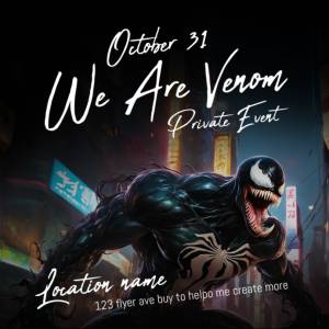 Шаблон Venom private halloween event