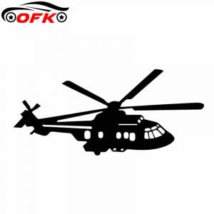 Изящная наклейка из ПВХ для самолета и вертолета OFK, ослепительный декор, автомобильная наклейка, хороший черный