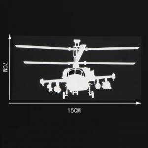 YJZT 15 × 7 см забавные самолеты, виниловые автомобильные наклейки, наклейки, украшения для кузова вертолета, черного