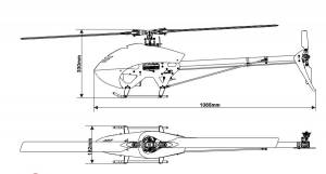 Комплект для вертолета с 6 ленточным приводом, A-5 ГГц, 2,4 ГГц