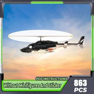 Конструктор Moc детский для сборки, вертолет, колокольчик Airwolf 222