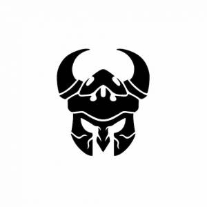 Викинг логотип тату дизайн трафарет векторные иллюстрации