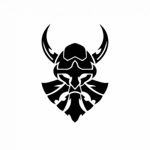 Викинг логотип тату дизайн трафарет векторные иллюстрации