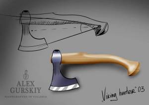 Трафареты топора викингов на бумаге