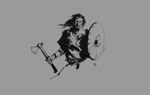 Трафарет викинг