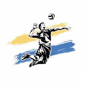 Шаблон разбить волейбол